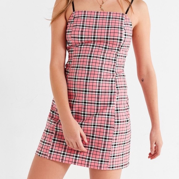 Urban Outfitters Pink Plaid Mini Dress - Picture 5 of 6
